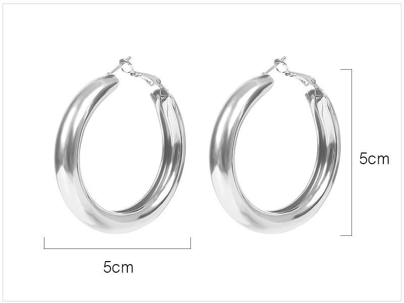 Kajsa Big Hoop Earrings - Gold or Silver