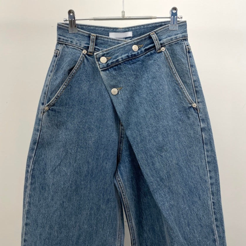 Kay Wrapped Button Fly Loose Jeans