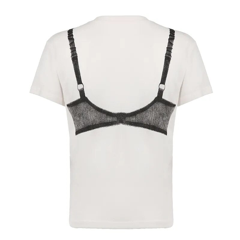 Lace Bra Prints T-Shirts - 3 Colors