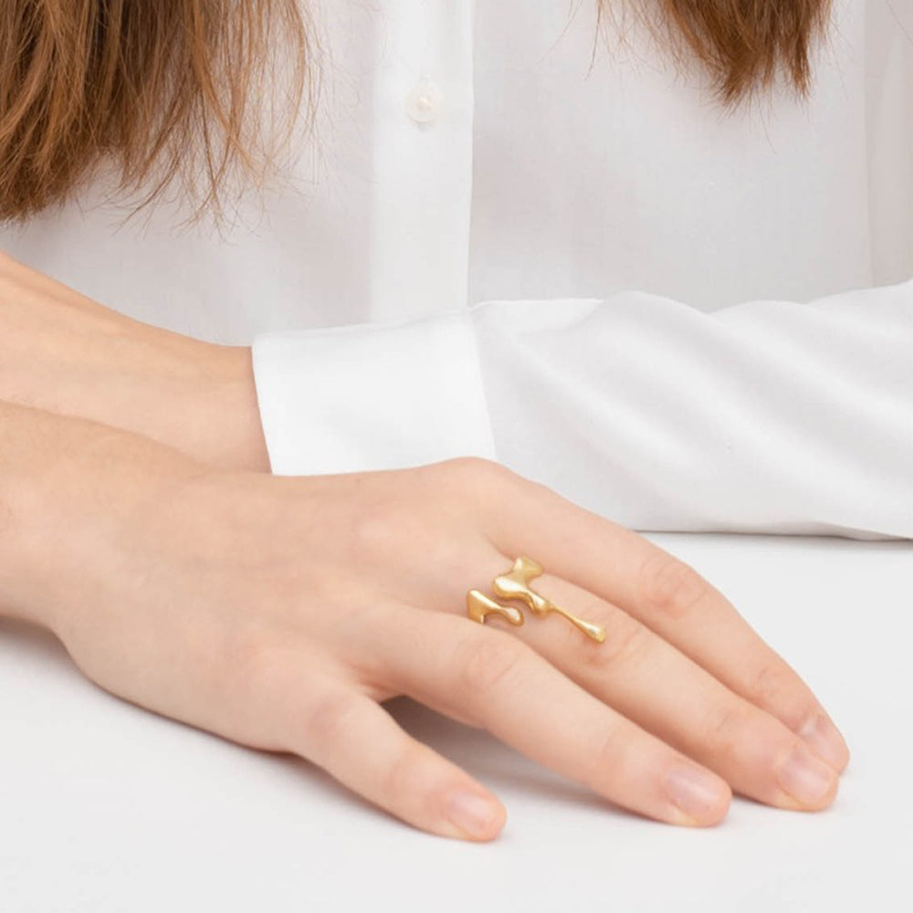 Lloise Dripping Liquid Rings - Gold or Silver
