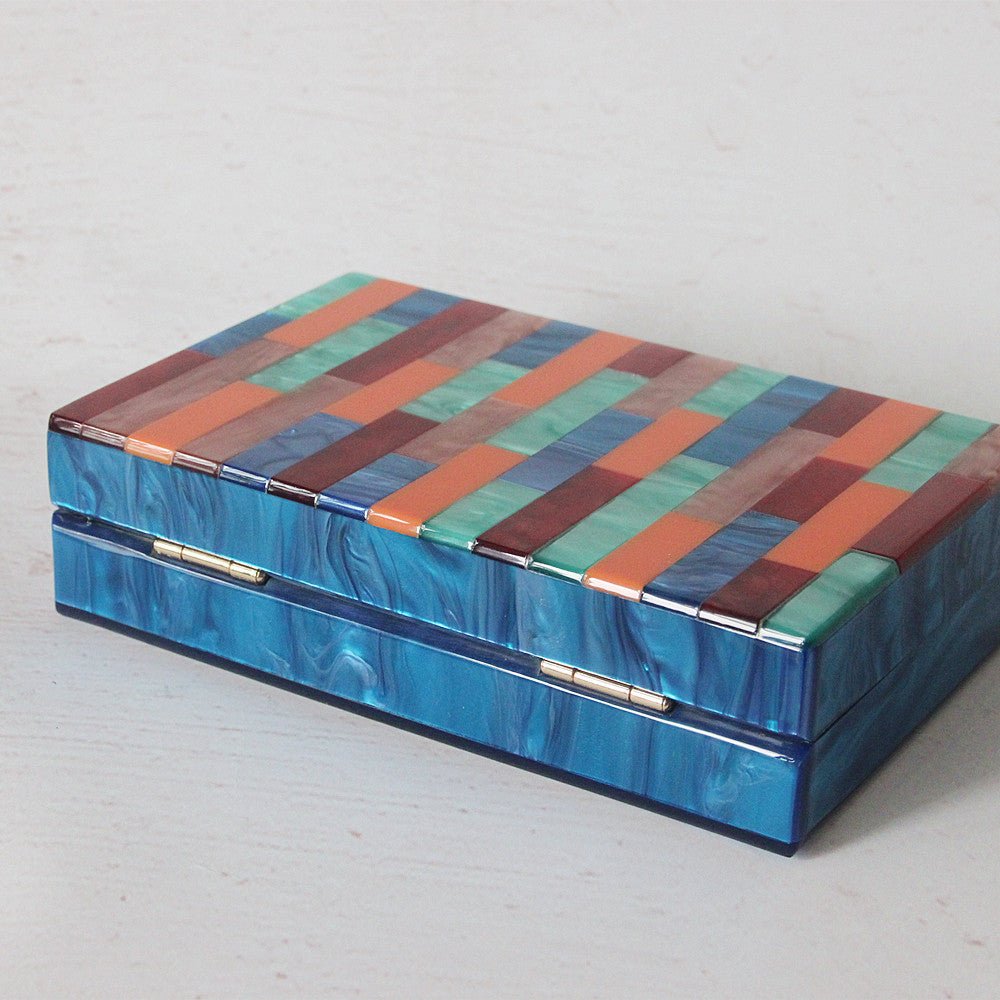 Acrylic Women Cute Evening Bags Colorful Patchwork Party Handbags