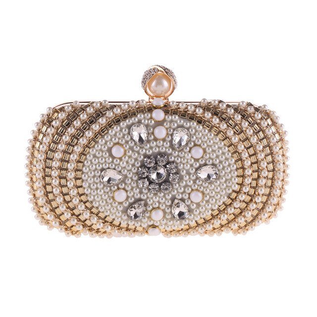 Beaded Clutch Bag with Diamonds