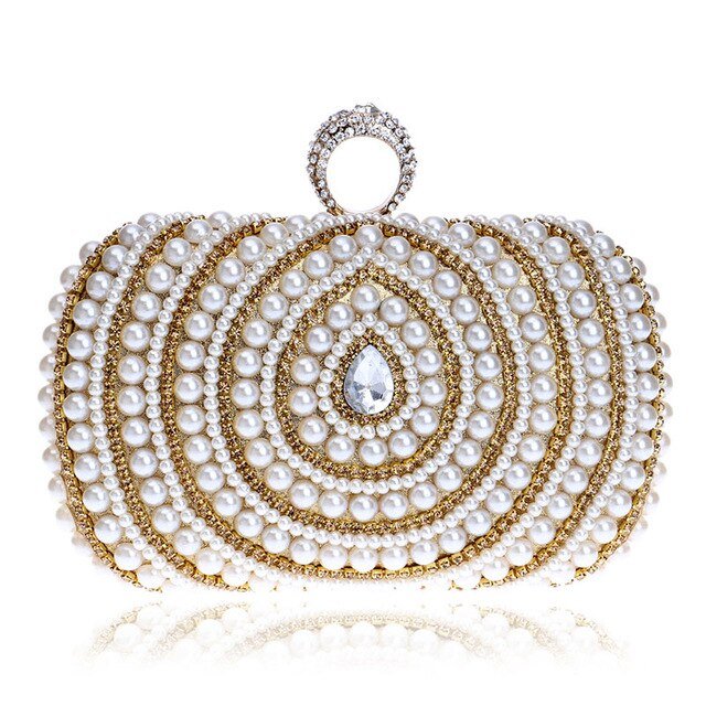 Bridal Clutch Bag Beaded Diamonds