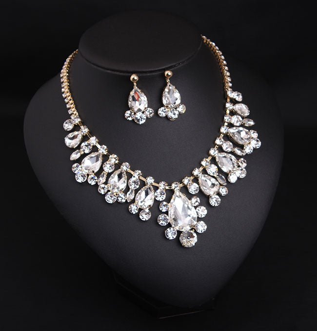 Crystal Necklace Wedding Jewelry Sets