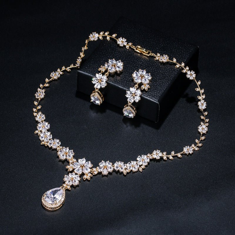 Cubic Zirconia Wedding Jewelry Sets Necklaces For Girls