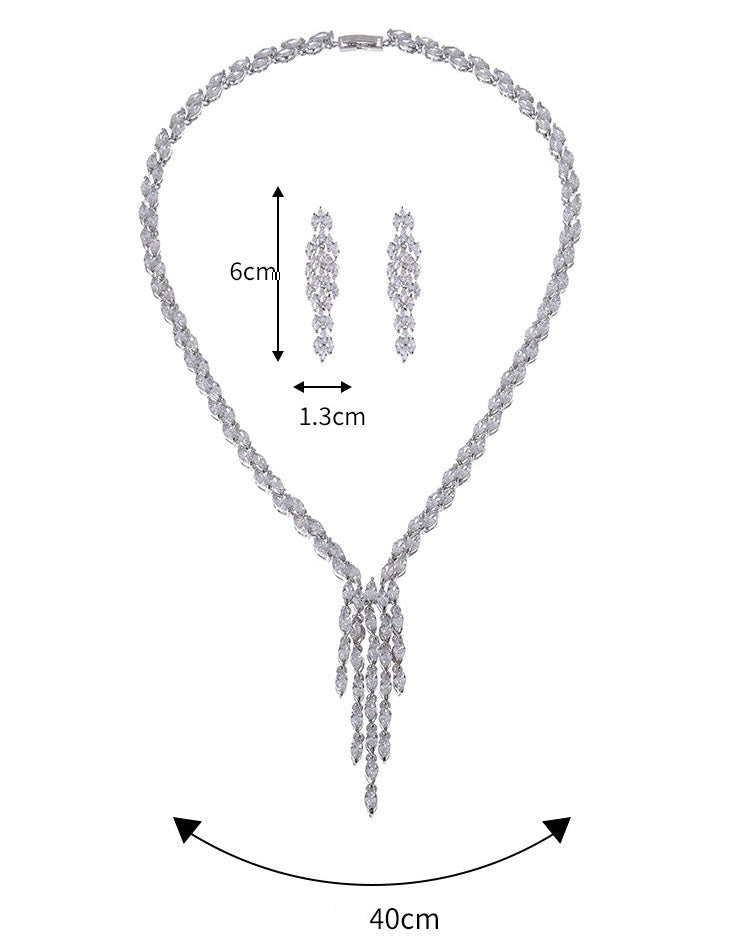 Cubic Zirconia Wedding Jewelry Sets Necklaces For Women