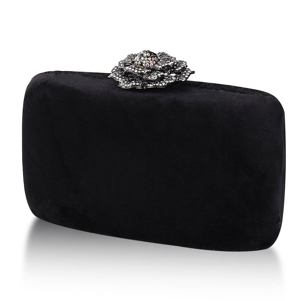Designer Purse and Handbag Flower Lock Elegant Evening Clutch