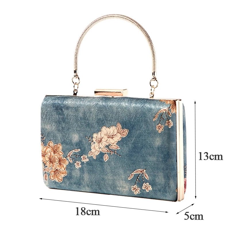 Designer Purses and Handbag Women's Retro Silk Shoulder Clutch Bags