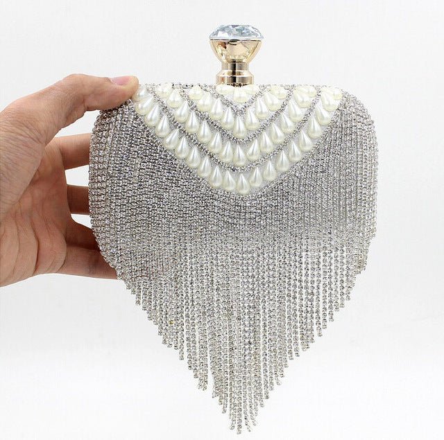 Dimaond Rhinestone Evening Bags and Clutches with Tassel