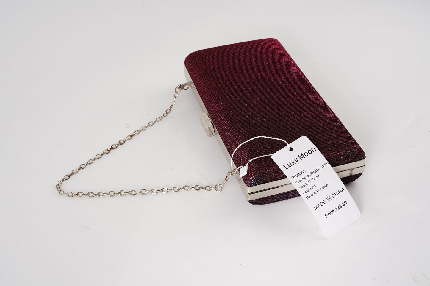 Evening Handbags for ladies Women Party Clutch Dinner Bag Chain Purse Crossbody Bag Handbag Shoulder Bag Evening Bag (Color:Red)