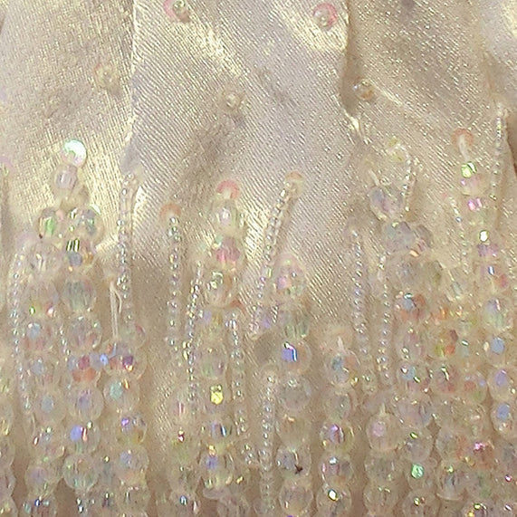 Fringed Satin Beaded Evening Bag