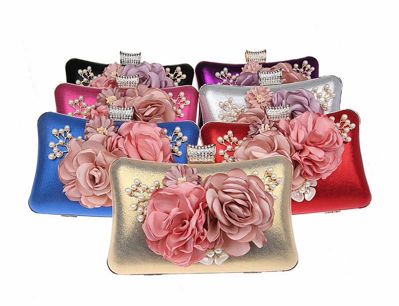High Quality Flowers Evening Clutch Purse Wedding Bags