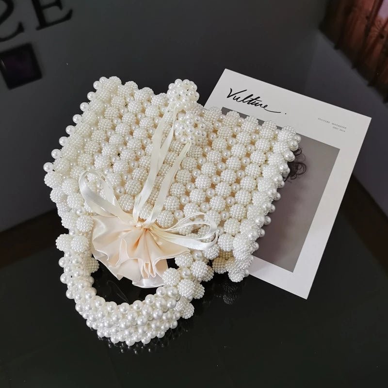 Pearl Beaded Women's Handbag Wedding Evening Clutch Party Purse
