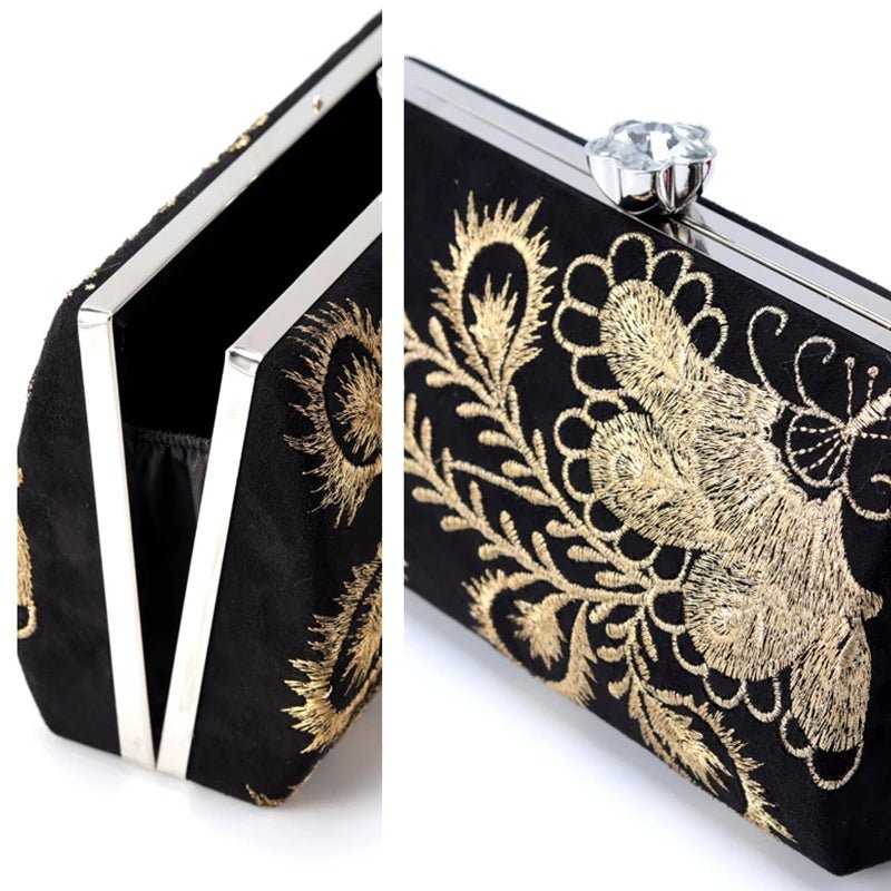Retro Embroidery Evening Clutch Bag Party Purse