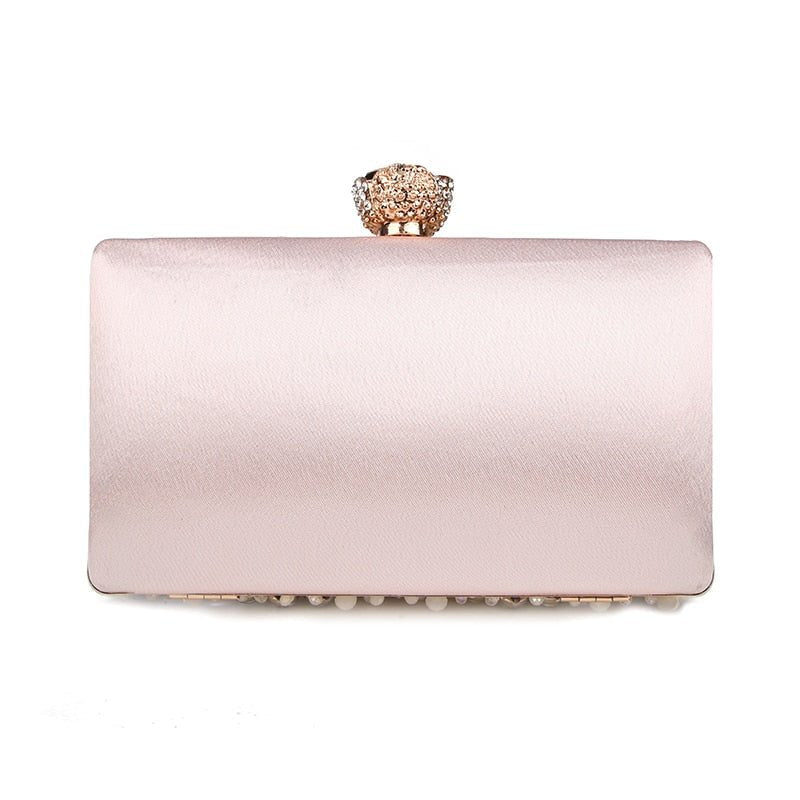 Rhinestone Evening Bags Diamond Clutches Wedding Handbags Pink