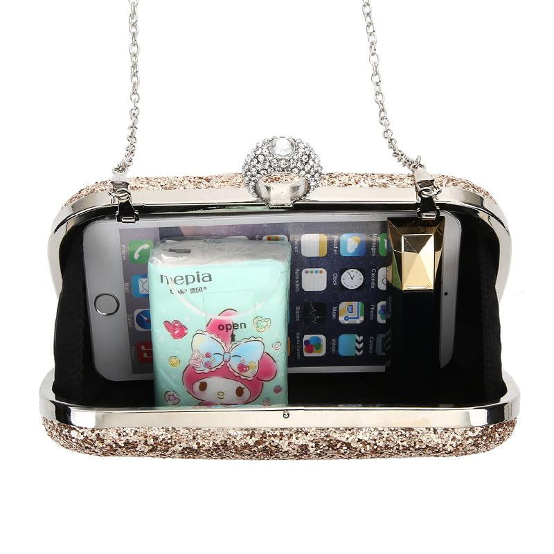 Sequin Evenging Bag Finger Rings Wedding Clutch
