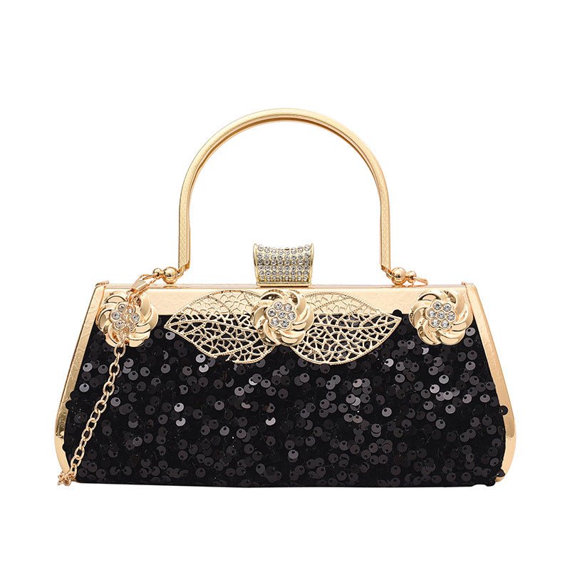 Sequined Banquet Evening Bag with Handle