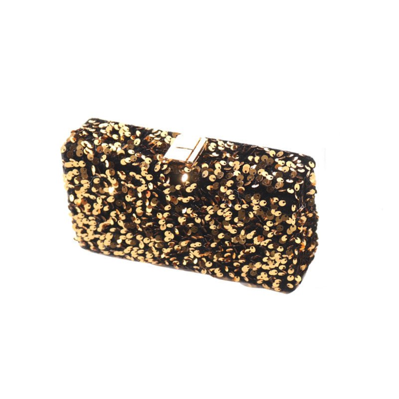 Square Elegant Sequined Evening Clutch Purse