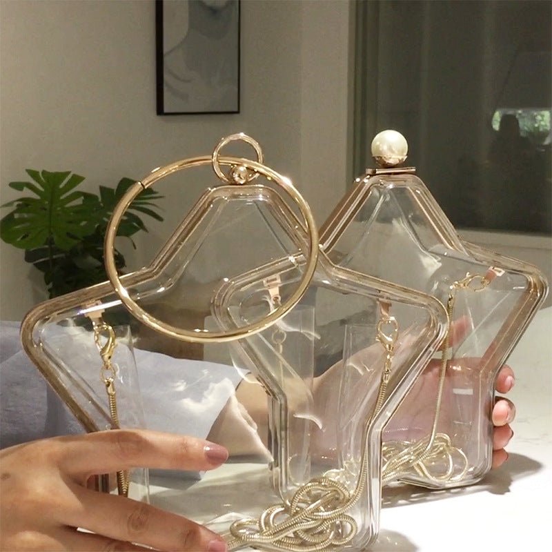 Star Transparent Acrylic Clutch Bag