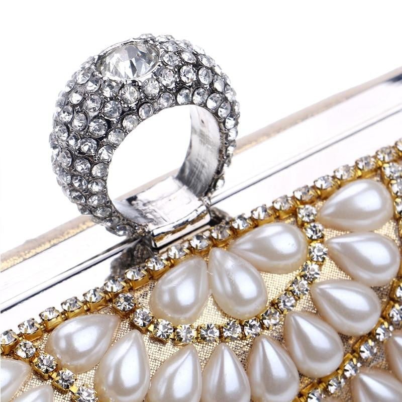 Tassel Evening Clutches Rings Diamonds Pearl Handbags