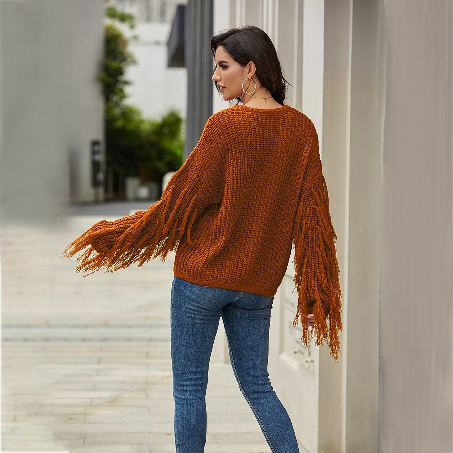 Tassel Pullover Sweater For Women