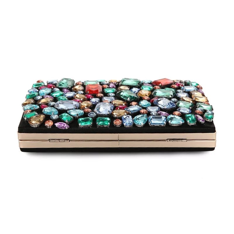 Women's Clutch Bag Wedding Purse Evening Shoulder Bags with Two Chain