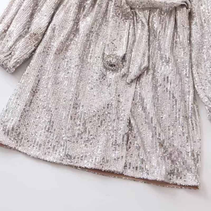 Marea Glitter Sequin Kimono Cardigan Mini Dress