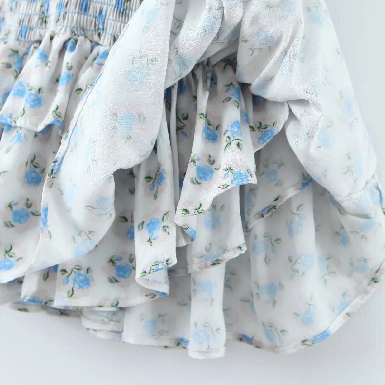 Margie Shirring Smocked Floral Dress - 2 Colors