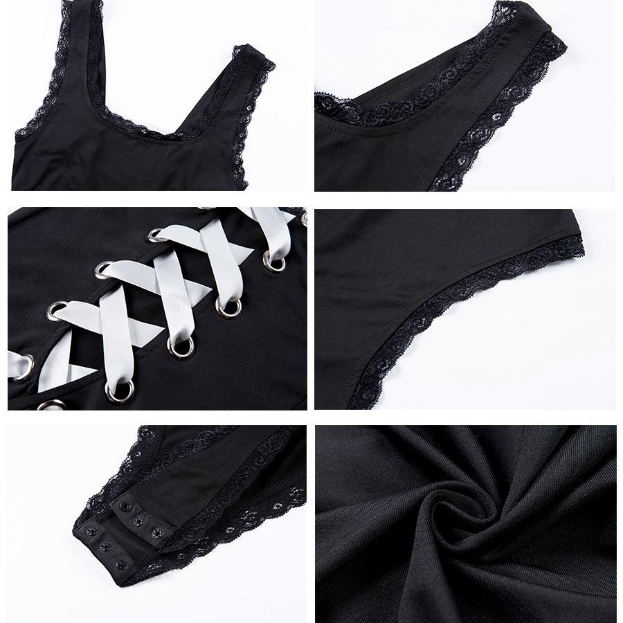 Mariella Back Ribbon Lace Up Bodysuit