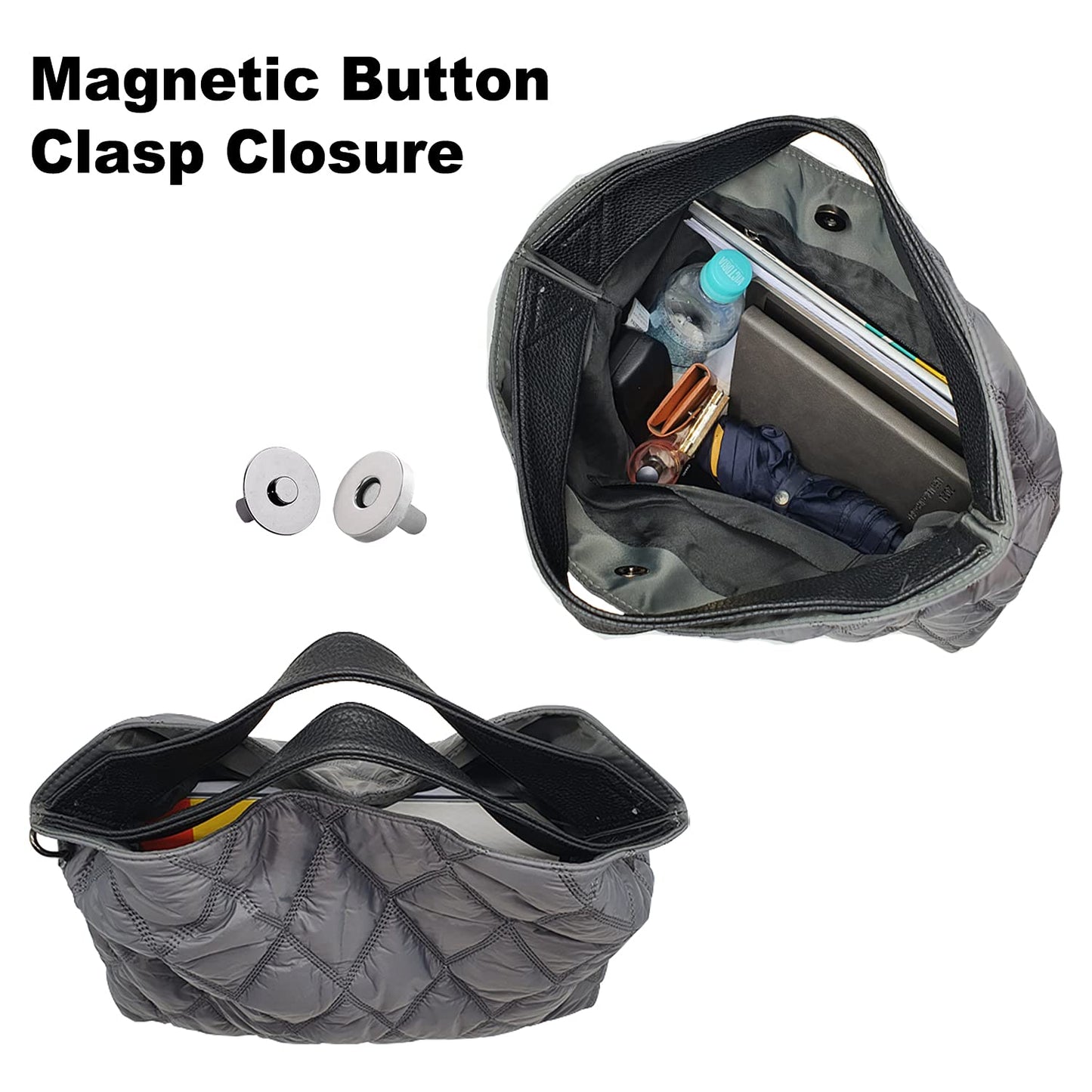 Marla Diamond Quilted Puffer Totes - 5 Colors