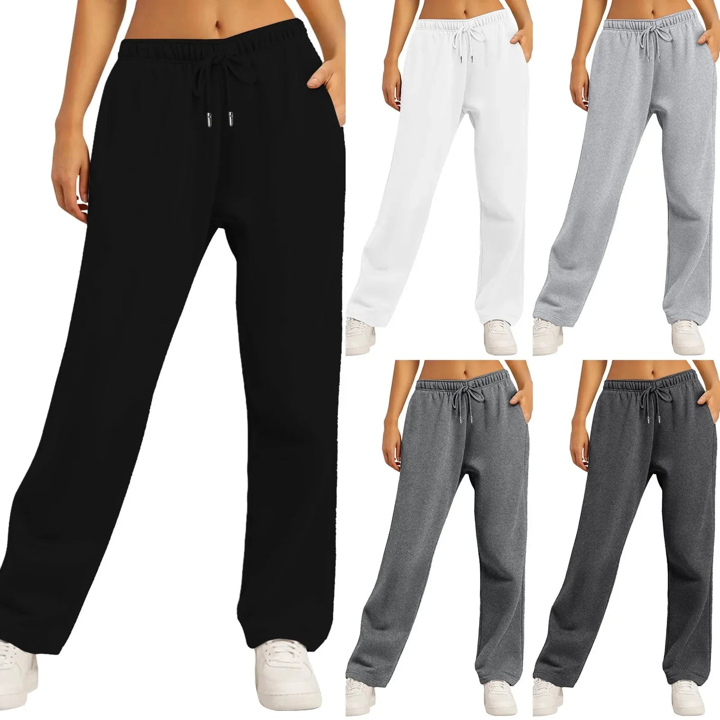 Milla Casual Wide Leg Fleece Sweatpants - 5 Colors