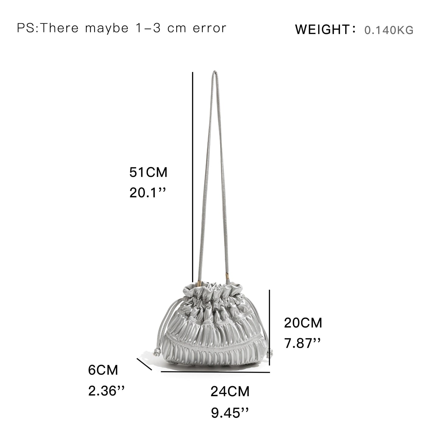 Nanna Mini Pleated Pouch Bags - 6 Colors