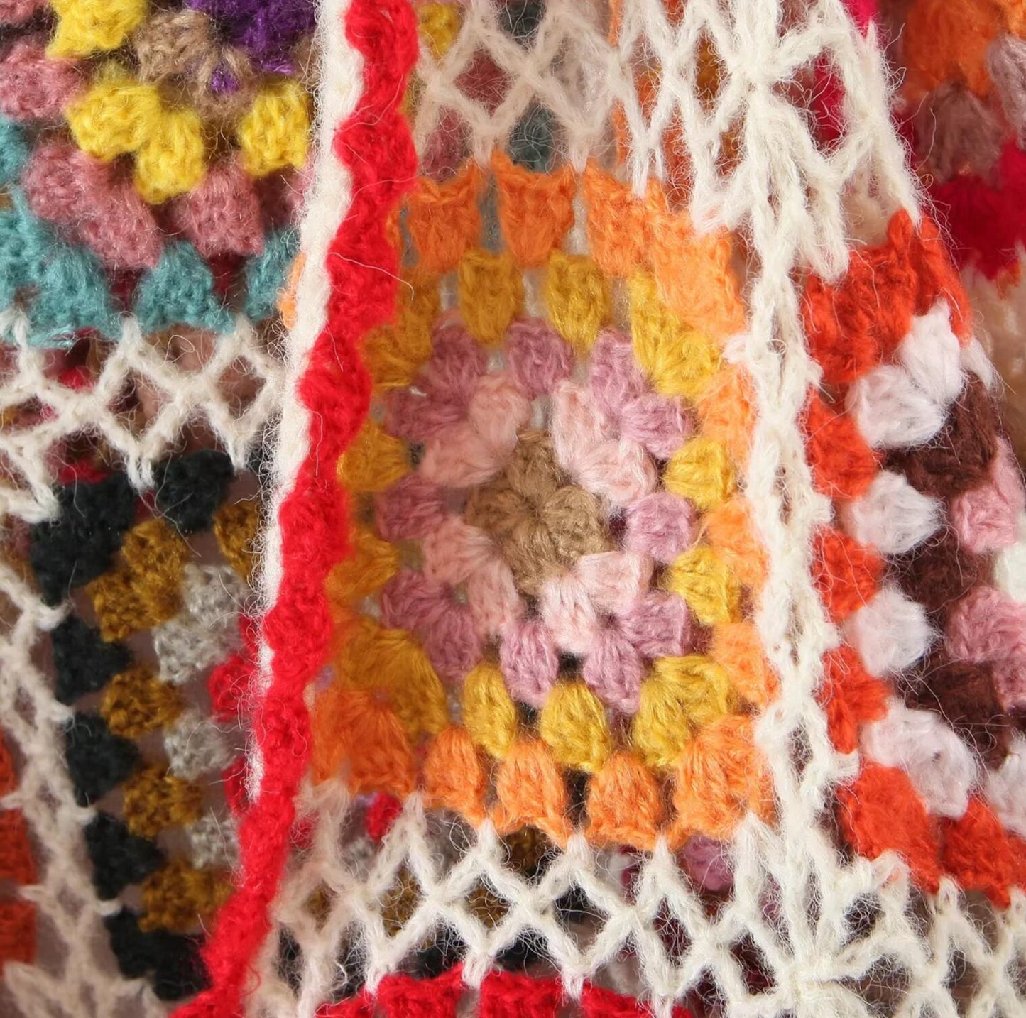 Nayla Bohemian Crochet Patchwork Hooded Cardigan