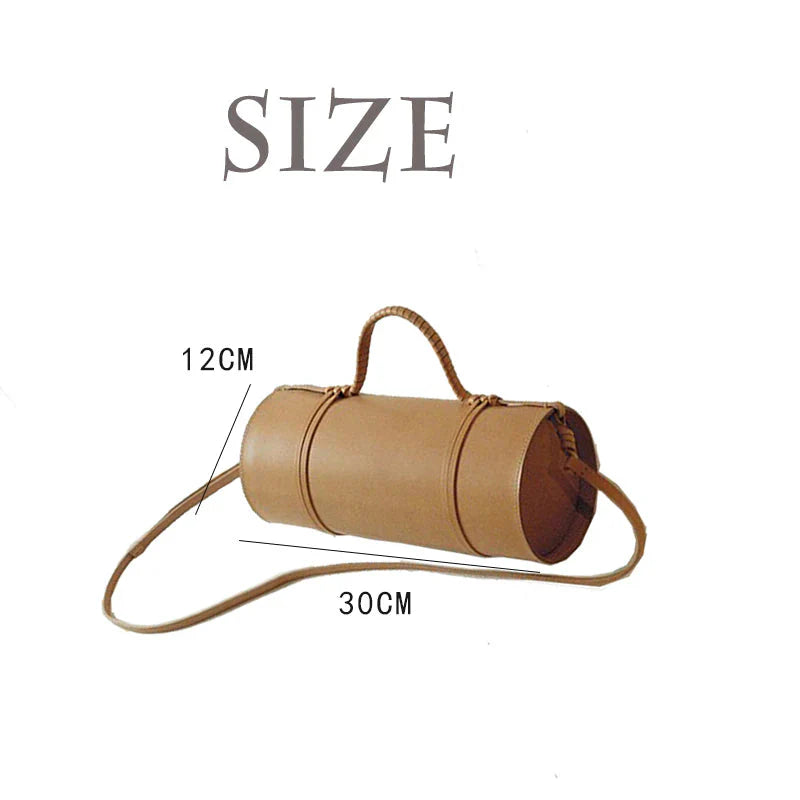 Ndari Cylinder Leather Barrel Bag