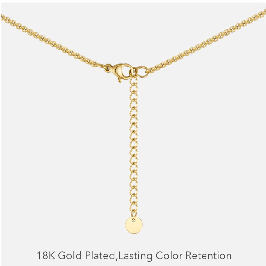 Penelope Pebble Shape Pendant Necklace - Gold or Silver