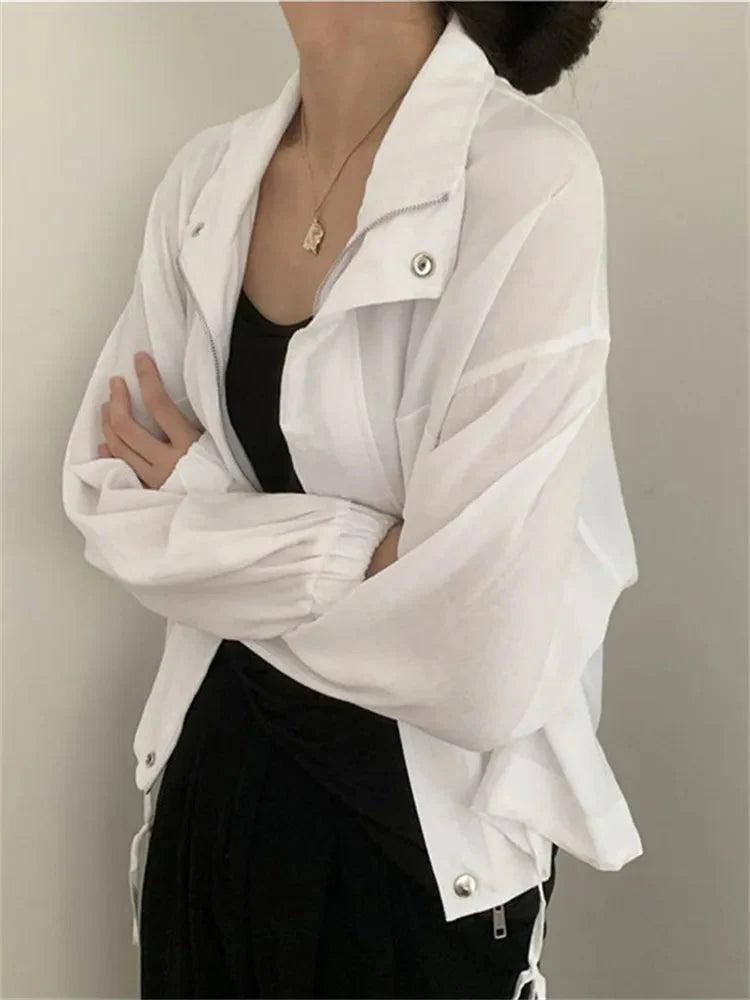 Pera Linen Cotton Summer Bomber Jackets - 3 Colors