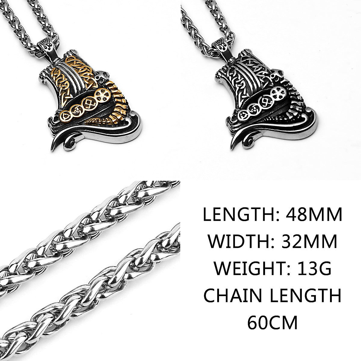 Pirate Ship Necklace