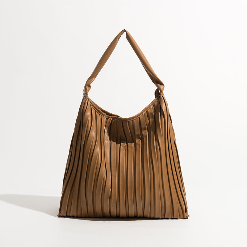 Portia Pleated Faux Leather Hobo Bags - 5 Colors