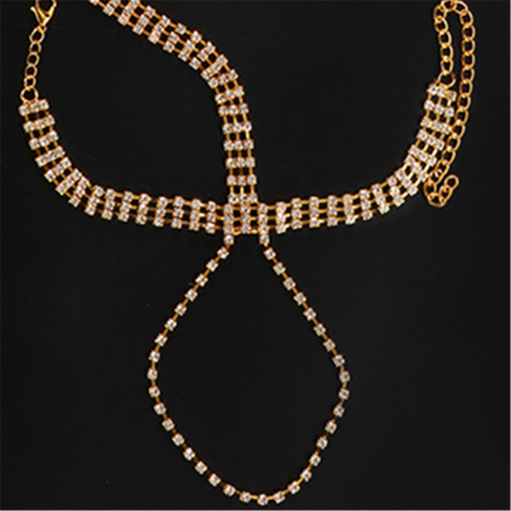 Rhinestone Arm Bracelets - Gold or Silver