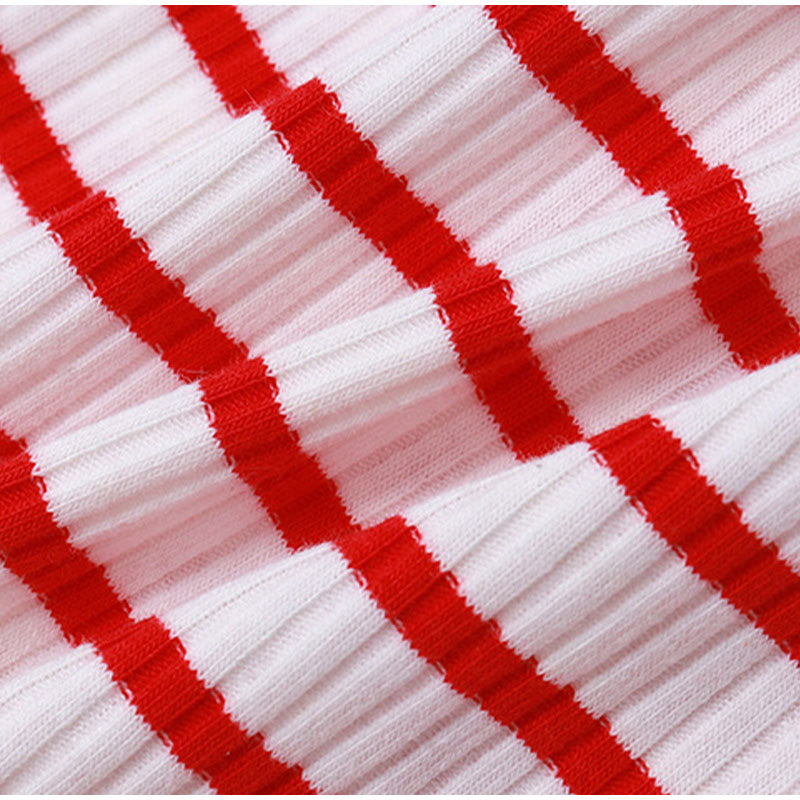 Rina Rose Choker Stripe Knit Tube Tops - 2 Colors