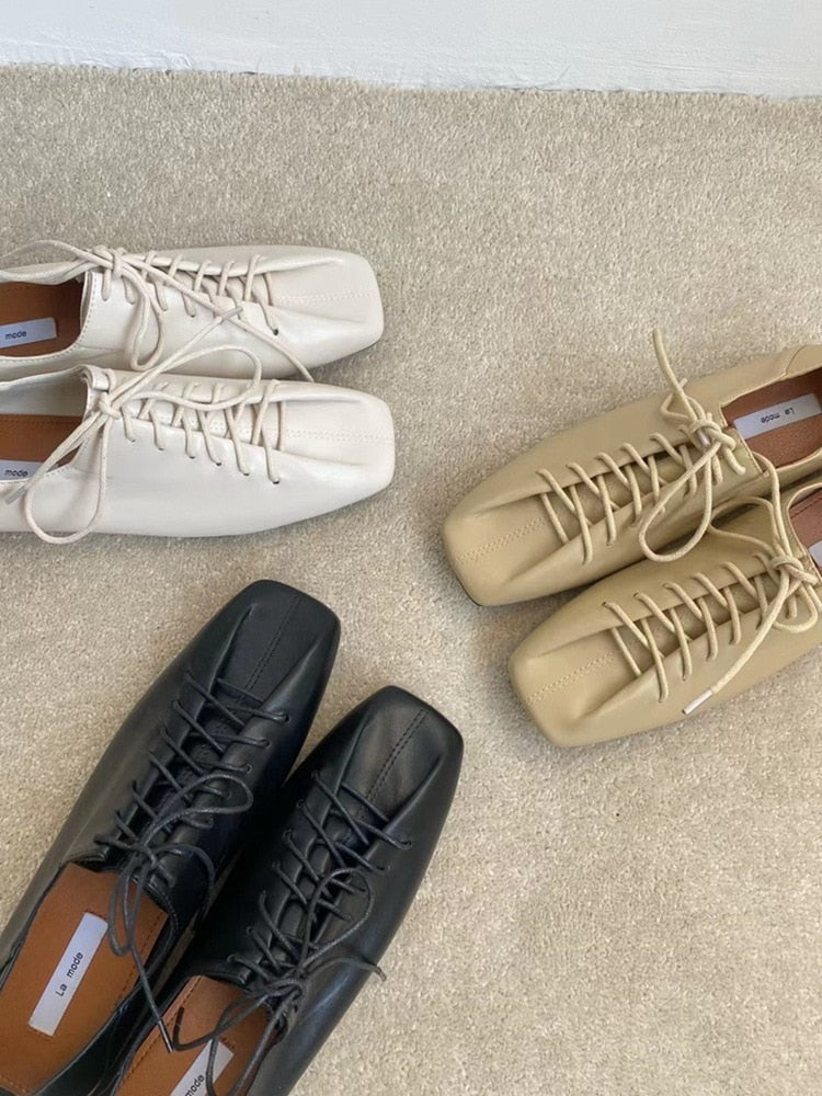 Ruhi Lace-Up Mocassin Loafers - 3 Colors