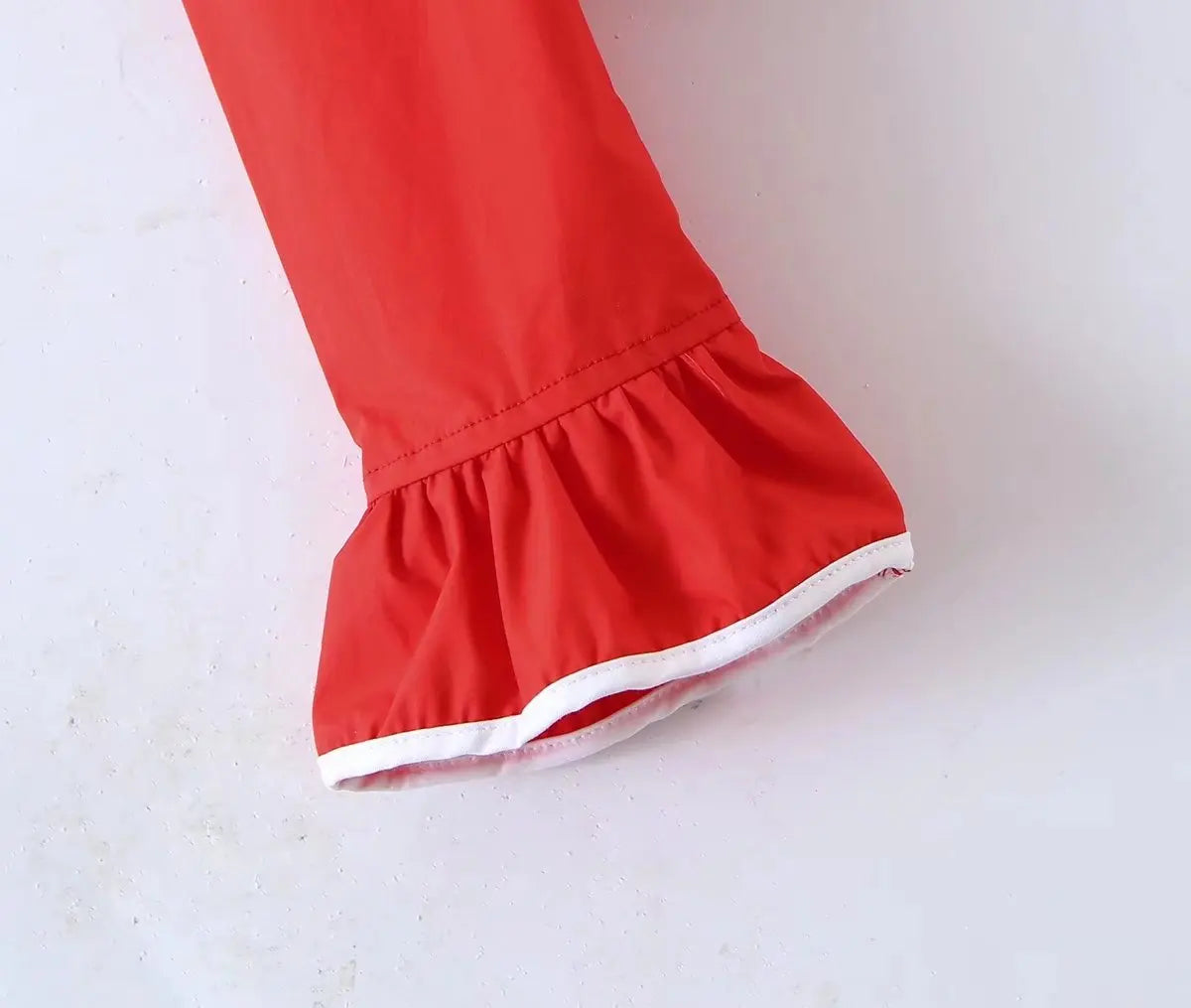 Melanie Puff Sleeve Ruffle Blouse