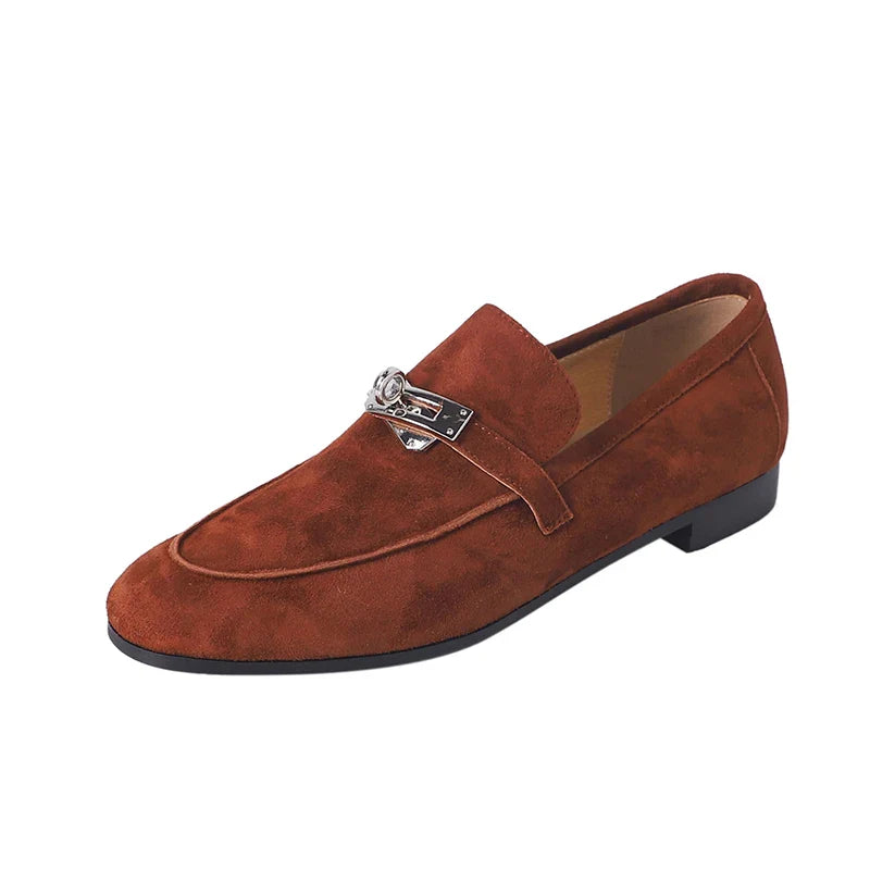 Felisberta Genuine Suede Driving Loafers