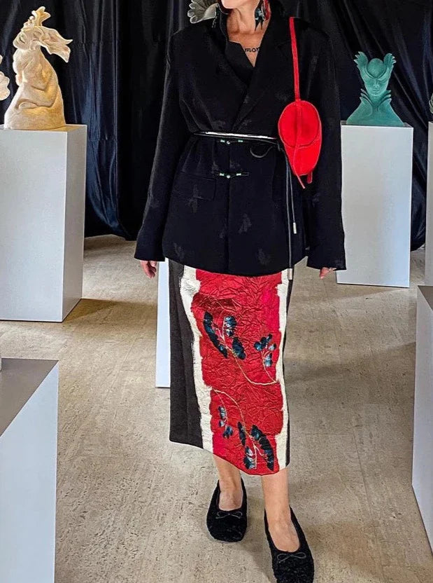 Valeria Printed Maxi Pencil Skirts