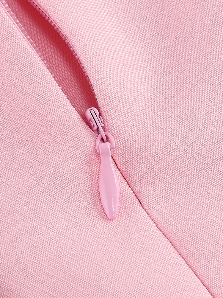 Myla Rosette Applique Tube Mini Dress