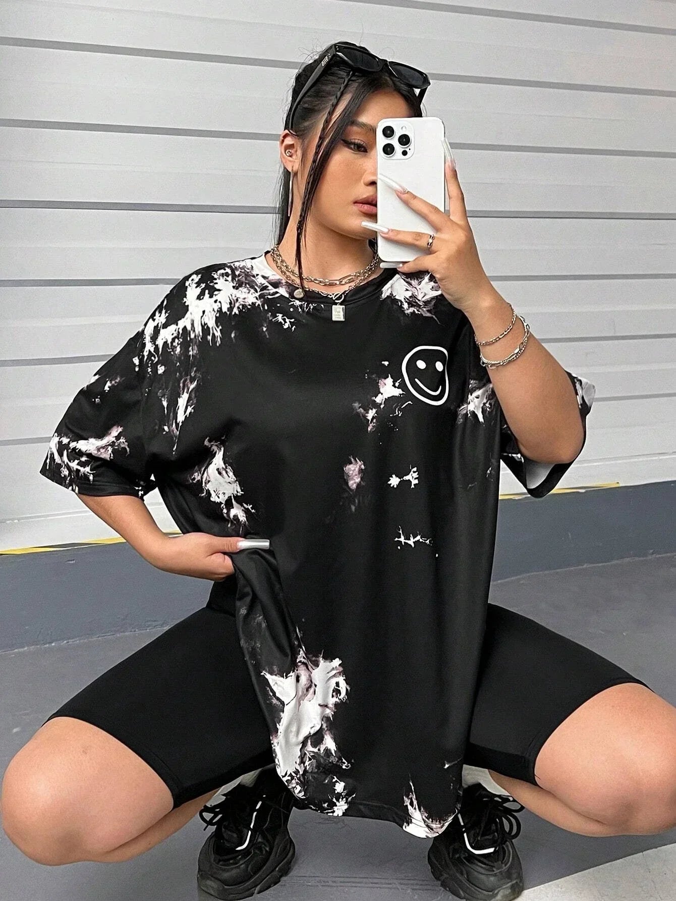 Expression Tie-dye Print T-shirt