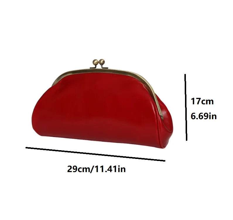 Aki Vintage Faux Leather Coin Clutch Bag