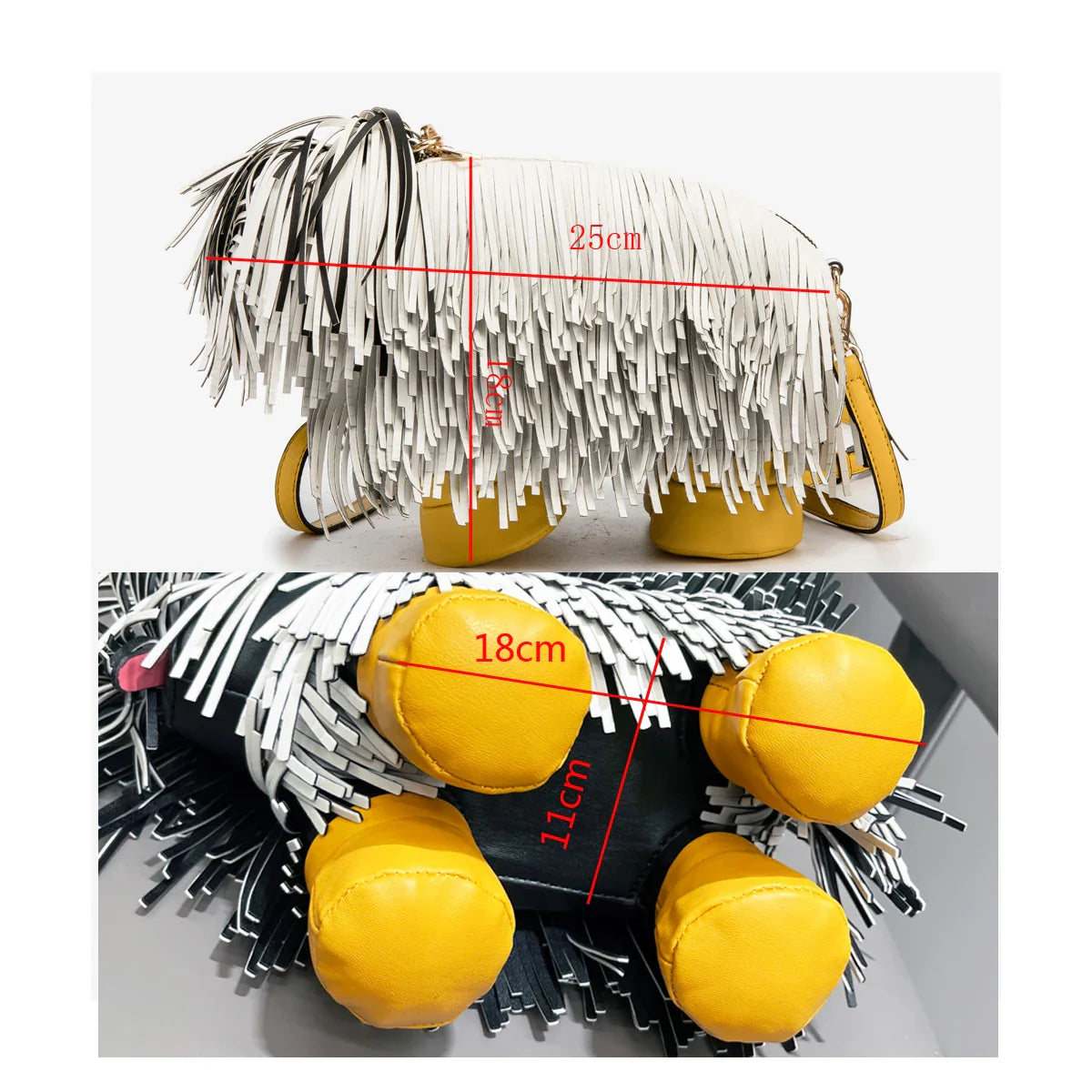 Mini Shaggy Dog Tassel Bags
