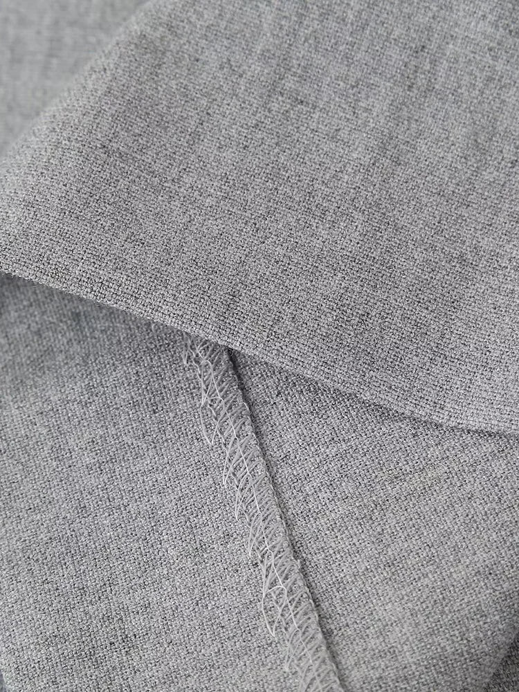 Sheila Pleated Low Waist Gray Micro Skorts