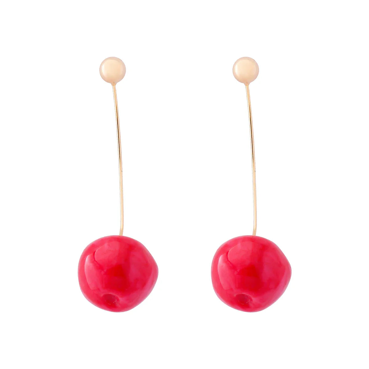 Chic Cherry Drop Earrings